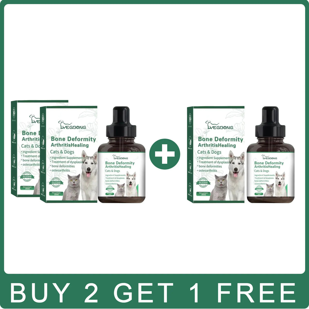 Yegbong Dog Joint Care Drops – Liquid Glucosamine for Pets Pet Joint Supplement Qst 90ml Boxed