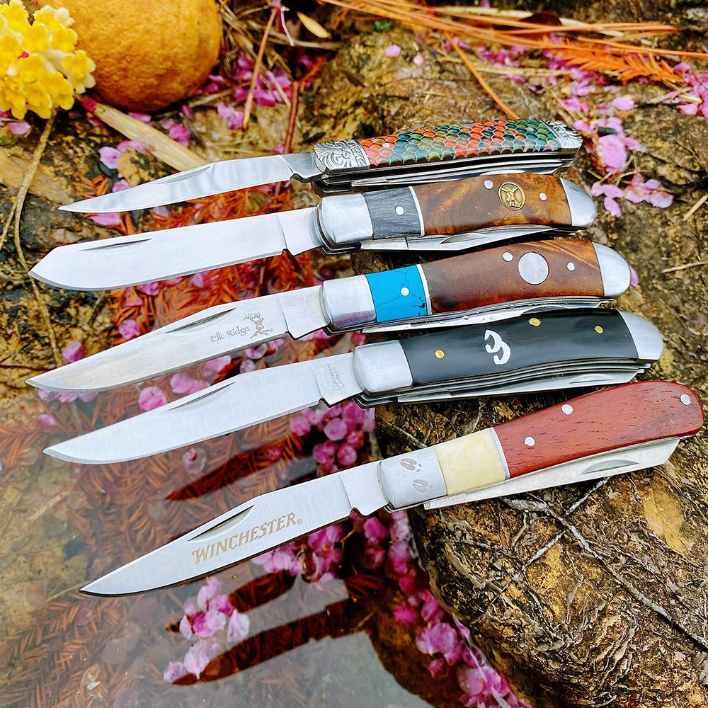 Watchman BK007 Trapper Slip Joint Folding Knife – Bone Handle Folding Pocket Knife Qst