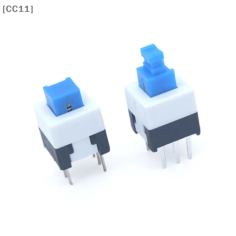 6-Pin DPDT Mini Self-Locking Push Button Switch 7x7x12mm 10pc Mini Push Button Switch Qme