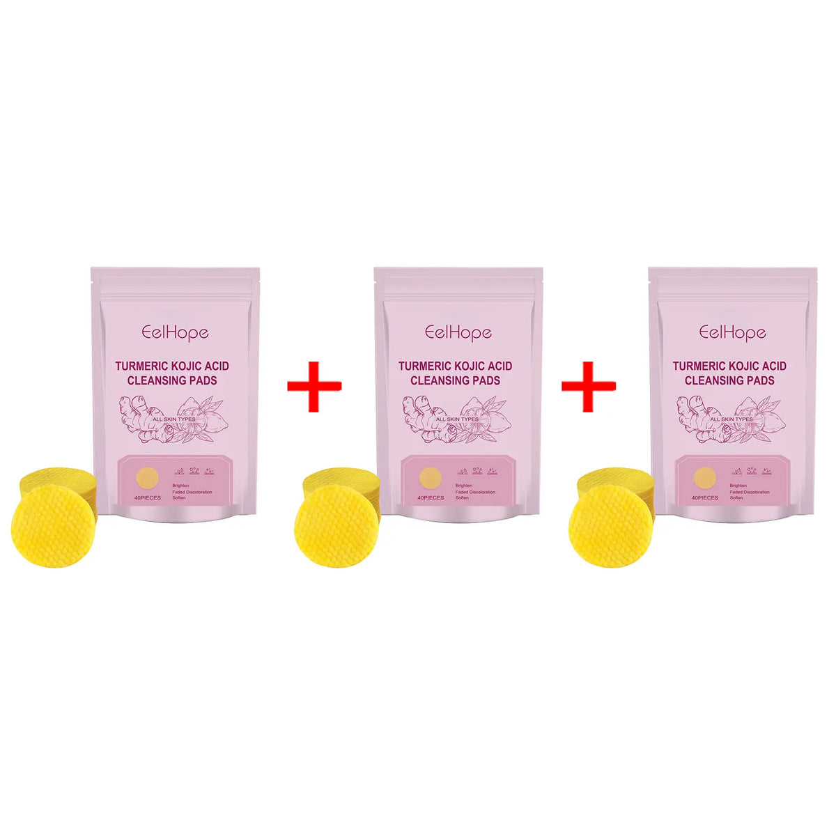 Turmeric Kojic Acid Exfoliating Cleansing Pads – Brightening Face Exfoliating Cleansing Pads Qst 120pieces in bags