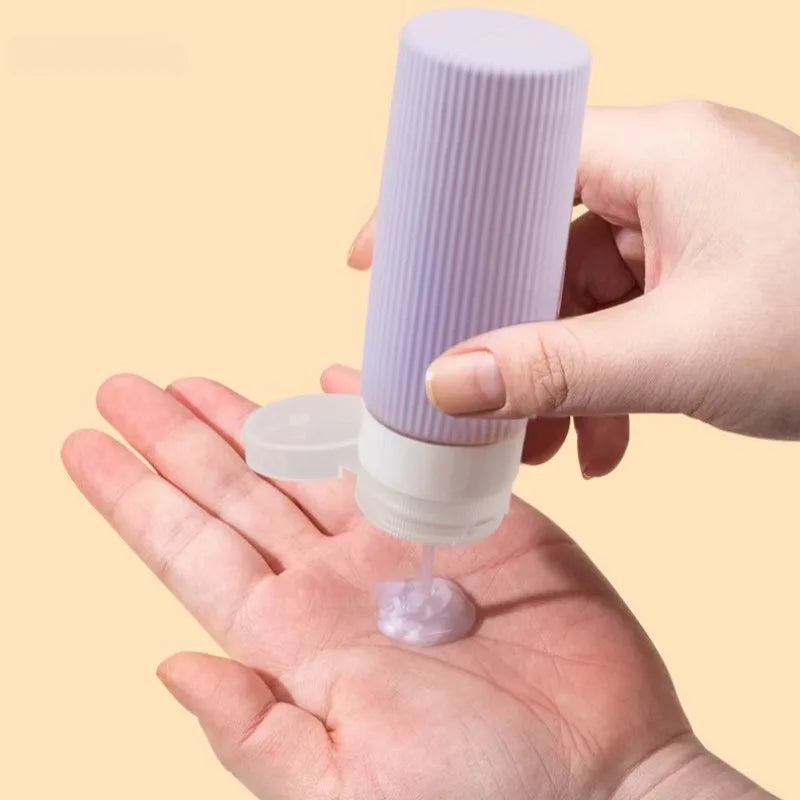 Silicone Travel Squeeze Bottles Leakproof Refillable Set of 4 Travel Squeeze Bottles Qme