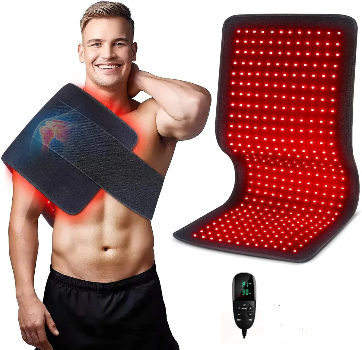 Red & Infrared Light Therapy Mat – 360 LEDs 660nm 850nm Light Therapy Mat Qst