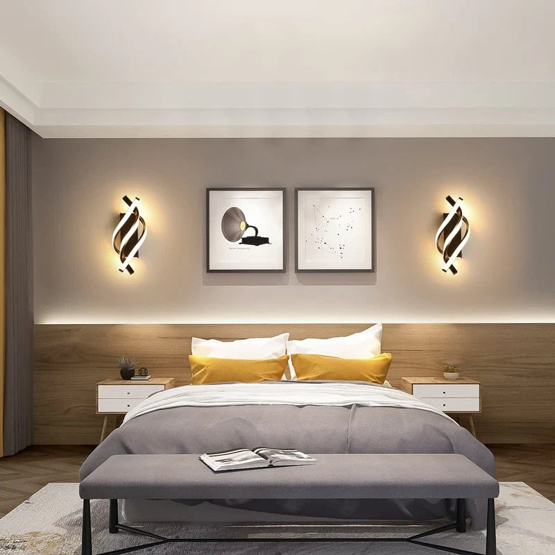 Modern LED Ceiling Chandelier – 3 Color Modes | Aluminum & Acrylic LED Ceiling Chandelier Qme
