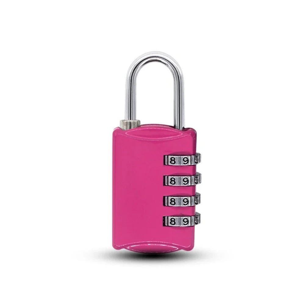 Zinc Alloy Combination Padlock – Gym, School & Toolbox Combination Padlock Qme Rose red-1pc