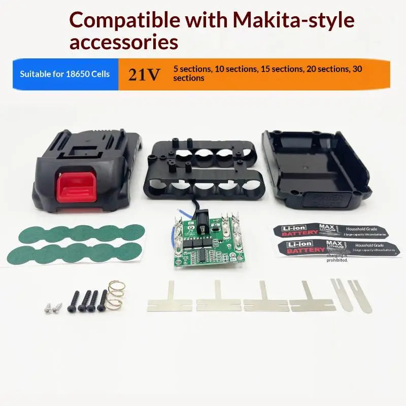 21V 18650 Battery Case Holder 5S 50A – DIY Screwdriver Pack Battery Pack Case Qme