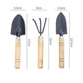 3-Piece Mini Garden Tool Set – Trowel, Rake & Weeder for Pots Mini Garden Tool Set Qme B