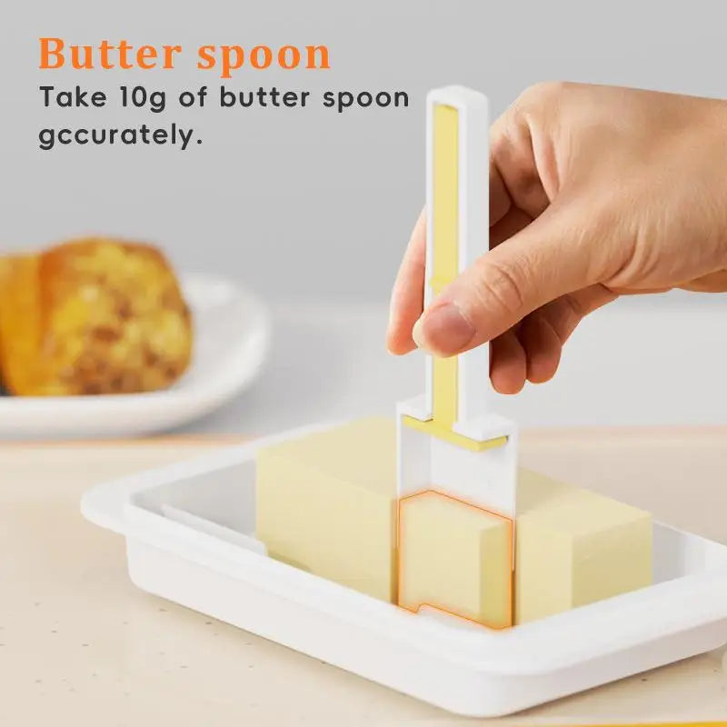 Countertop Butter & Cheese Keeper Box with Lid and Knife Butter & Cheese Keeper Qme