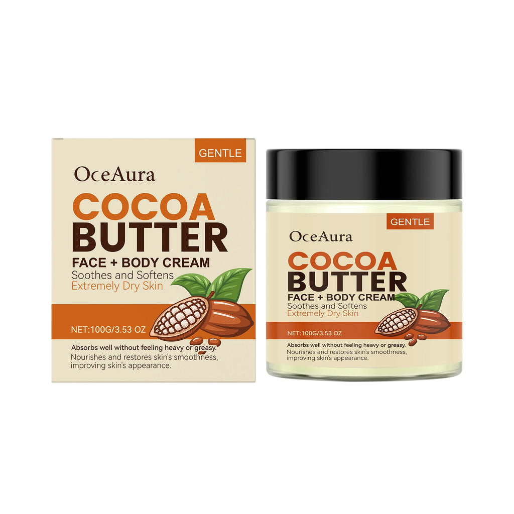 OceAura Cocoa Butter Face & Body Moisturizing Cream 100g Body Moisturizing Cream Qst 1 PCS