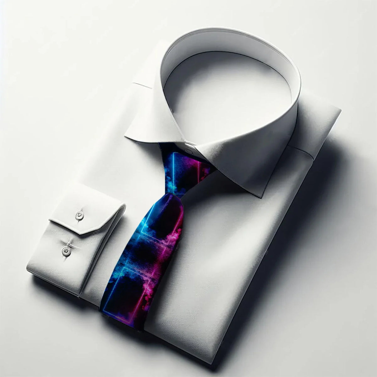 Men's Novelty Light Print Necktie | Casual & Formal Polyester Tie Novelty Print Necktie Qme