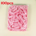 Disposable Shower Caps Waterproof PE Plastic – 100 pcs Spa Salon Disposable Shower Cap Qme 100pcs-pink