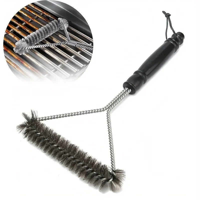 Stainless Steel Wire BBQ Mesh Brush | Grill Cleaning Tool BBQ Grill Brush Qme