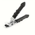 Ergonomic Angled Toenail Clipper for Thick Nails | Seniors Ergonomic Nail Clipper Qme black