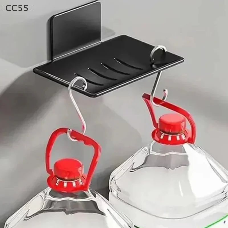 Wall Mounted Carbon Steel Soap Tray Rack with Drainage Soap Tray Holder Qst