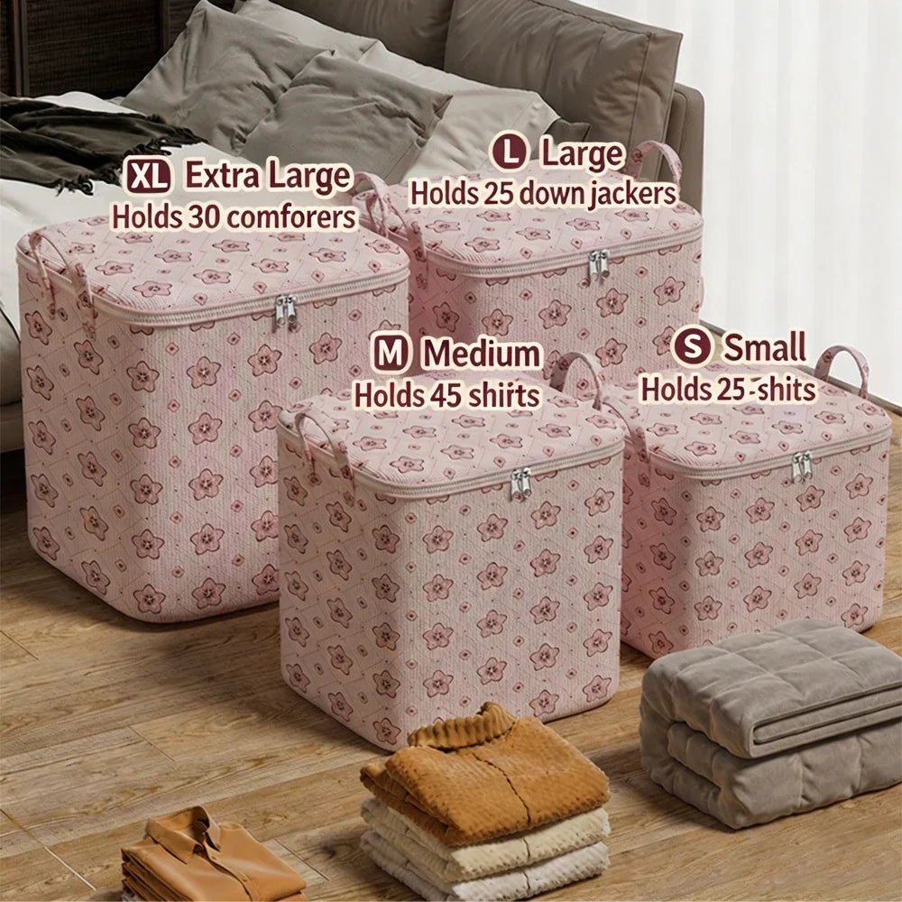 Large Capacity Quilt & Comforter Storage Bag | Foldable Bedding Storage Bag Qme