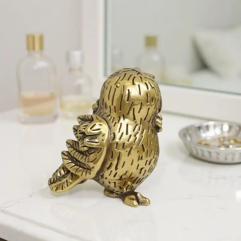 Retro Metal Owl Miniature Figurine – Home Décor Ornament Miniature Figurine Qme Default Title