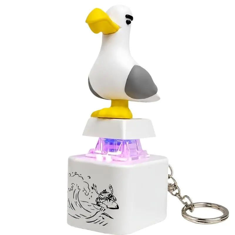 LED Clicker Keychain Fidget Toy with Sound & Light Button Fidget Keychain Toy Qme