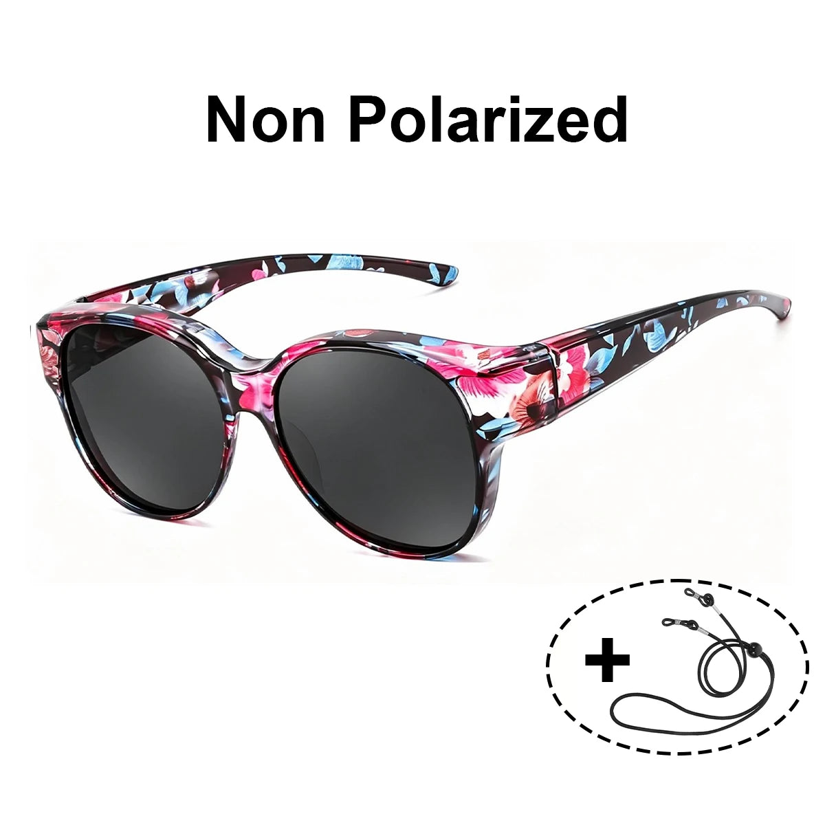 VOPHA Polarized Fit-Over Sunglasses Women UV400 T03 Fit-Over Sunglasses Qst Floral