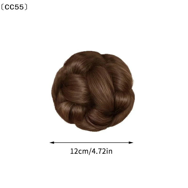 Synthetic Bun Hair Clip – Braided Chignon Updo Accessory Hair Bun Clip Qst