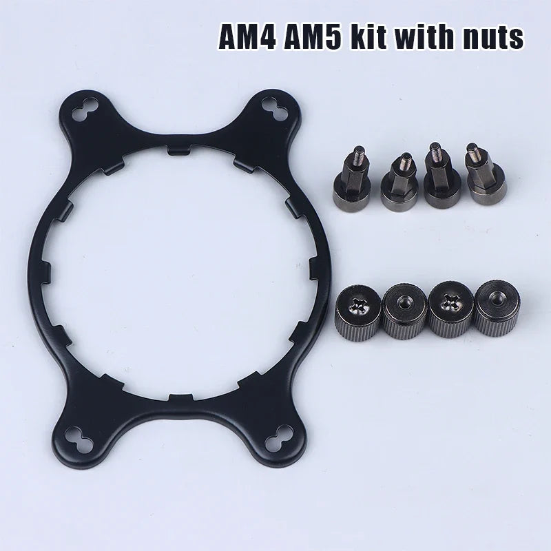 AM4 AM5 Mount Bracket Stud Nut Kit – NZXT Kraken X41–X62 CPU Cooler Mount Kit Qme 01