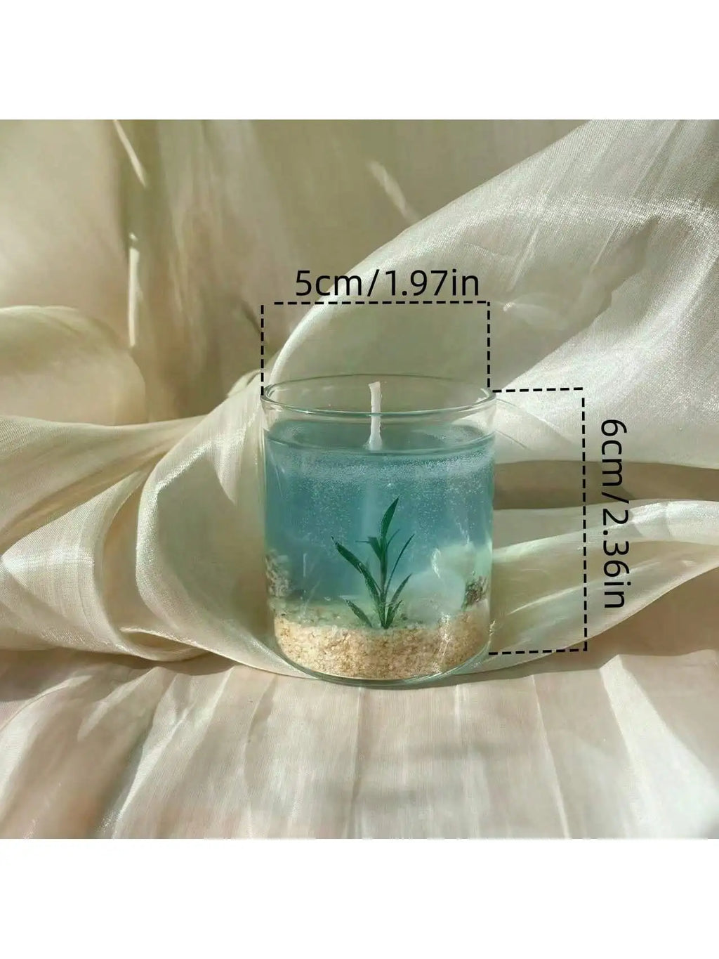 Crystal Cup Jelly Scented Candle – Ocean Life Series Jelly Scented Candle Qme blue