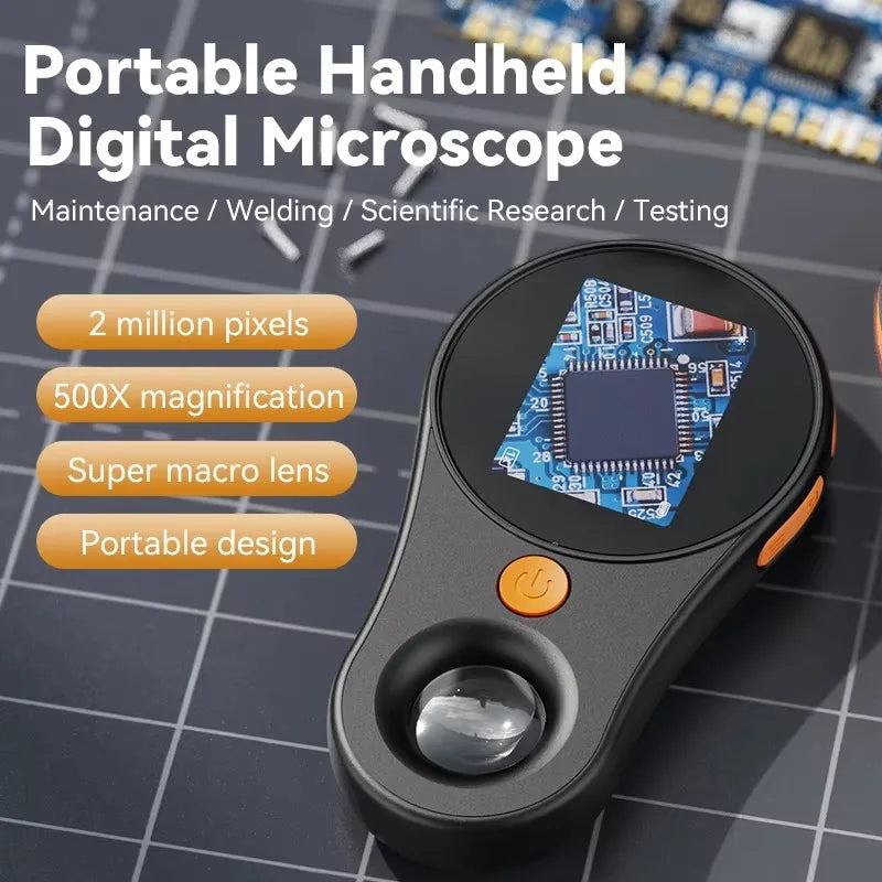 500X Handheld Digital Microscope 2" IPS 1080P Camera | Vilnason Digital Microscope Qst
