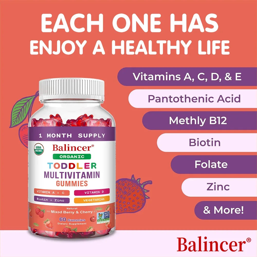 Kids Multivitamin Gummies – Vitamins C, D, E & Zinc | Balincer Kids Multivitamin Gummies Qst