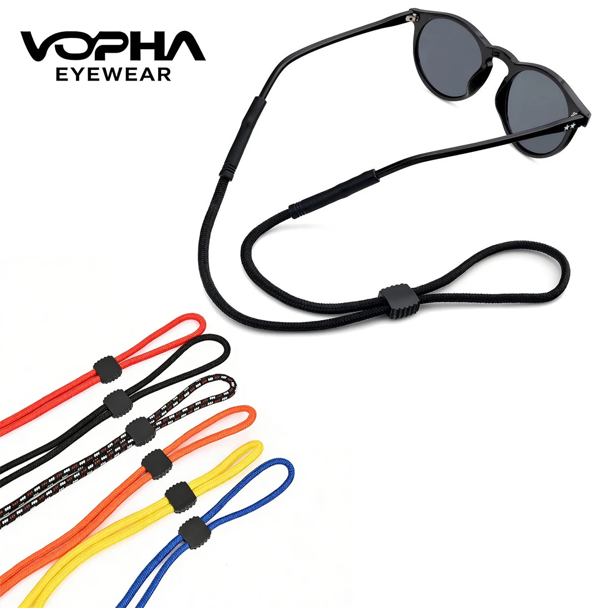 VOPHA Adjustable Nylon Glasses Strap – Anti-Loss Eyewear Lanyard Eyewear Strap Qst