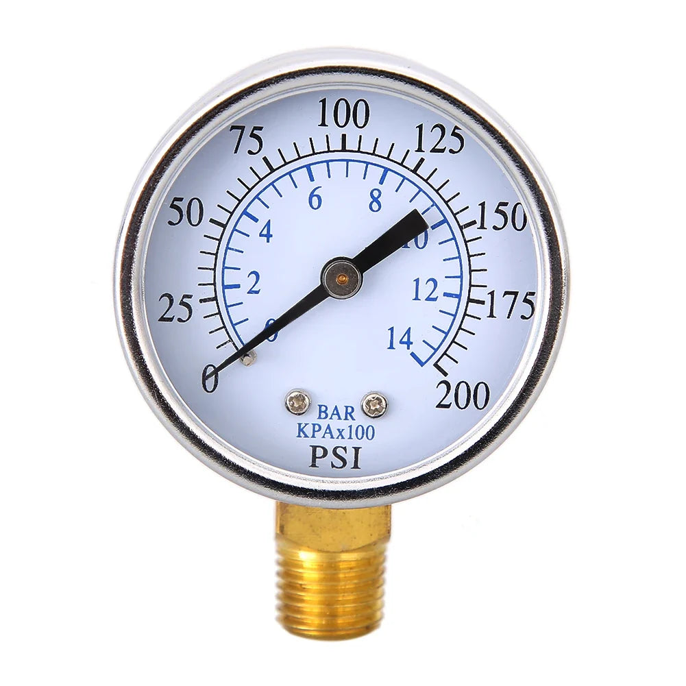 Air Compressor Pressure Gauge 200 PSI Dual Scale 70mm 1/4 NPT Pressure Gauge Qme Pressure Gauge