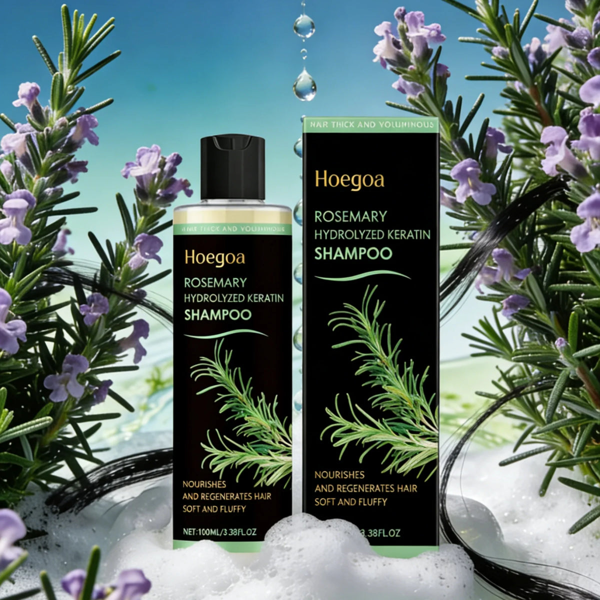 Hoegoa Rosemary Keratin Shampoo – Volumizing & Strengthening 100ml Keratin Shampoo Qst