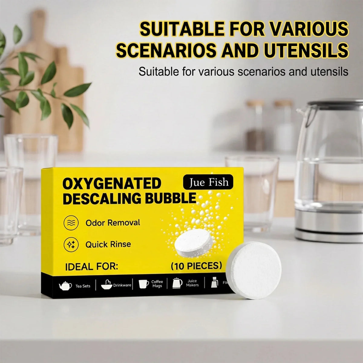 Oxygenated Descaling Bubble Tablets – Limescale Remover Descaling Tablets Qme
