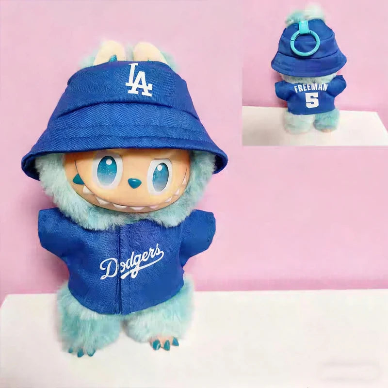 Labubu 15/17cm Doll Outfit Set – Baseball, Sweater & Skirt