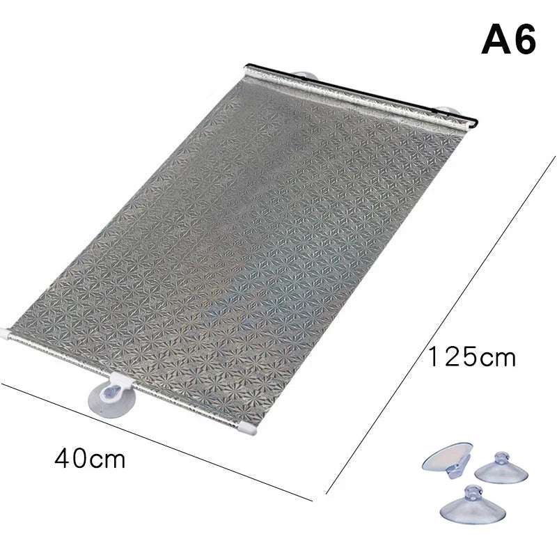 Portable Retractable Roller Shade with Suction Cups – Car & Home Car Window Shade Qme A6