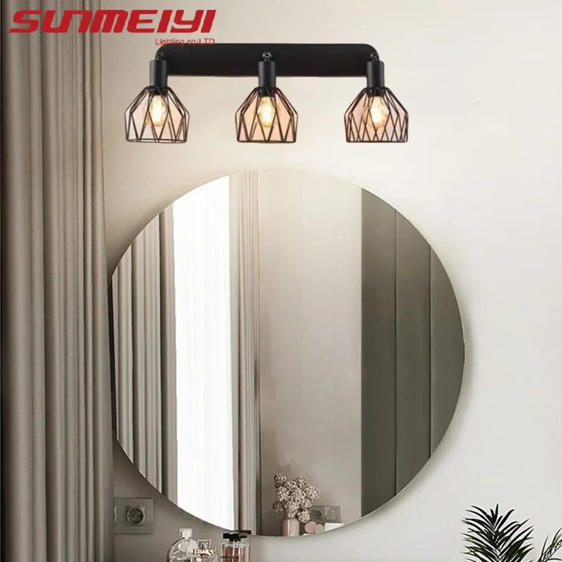 Modern Black Ceiling Lamp – American Industrial Style Ceiling Light Fixture Qme