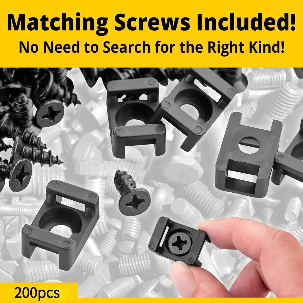 200-Piece U Spring Retainer Clips & Self-Tapping Screws Kit Body Panel Fastener Kit Qme