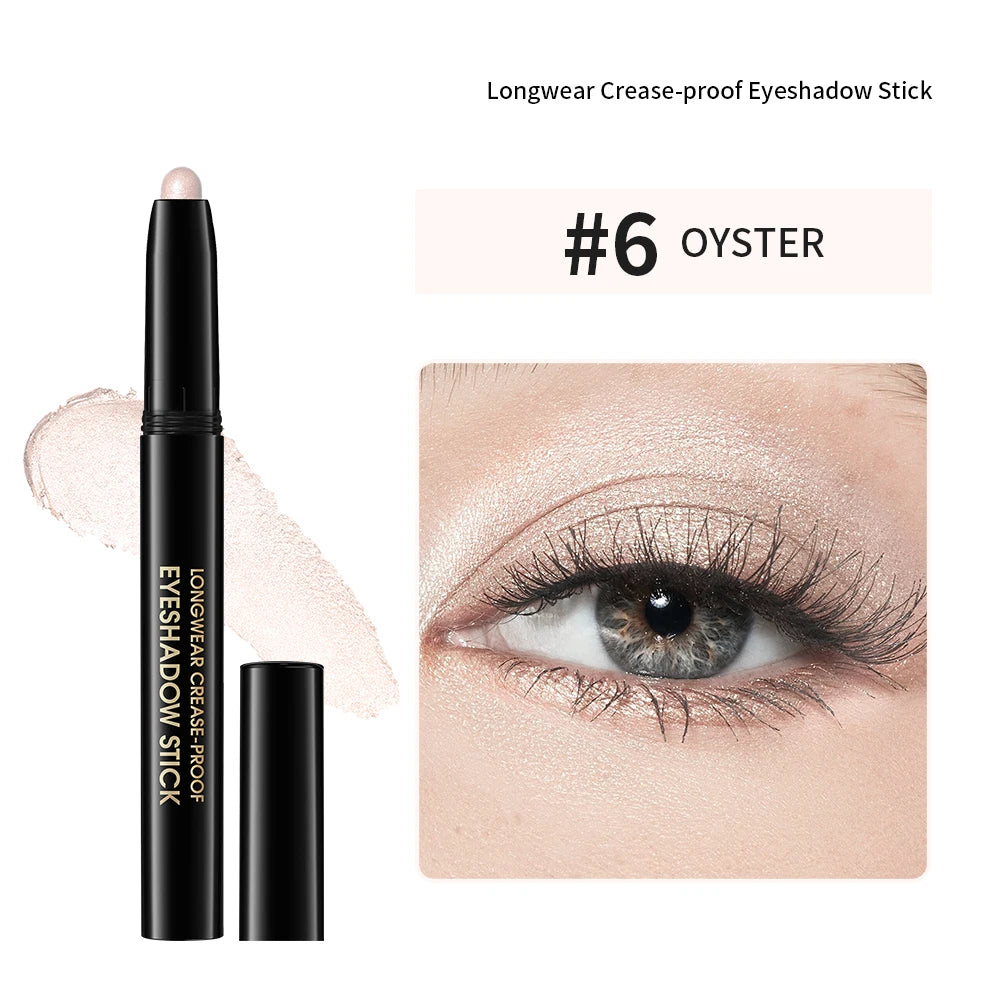 10-Color Longwear Eyeshadow Pencil – Shimmer, Matte & Glitter Eyeshadow Pencil Qst shimmer 06