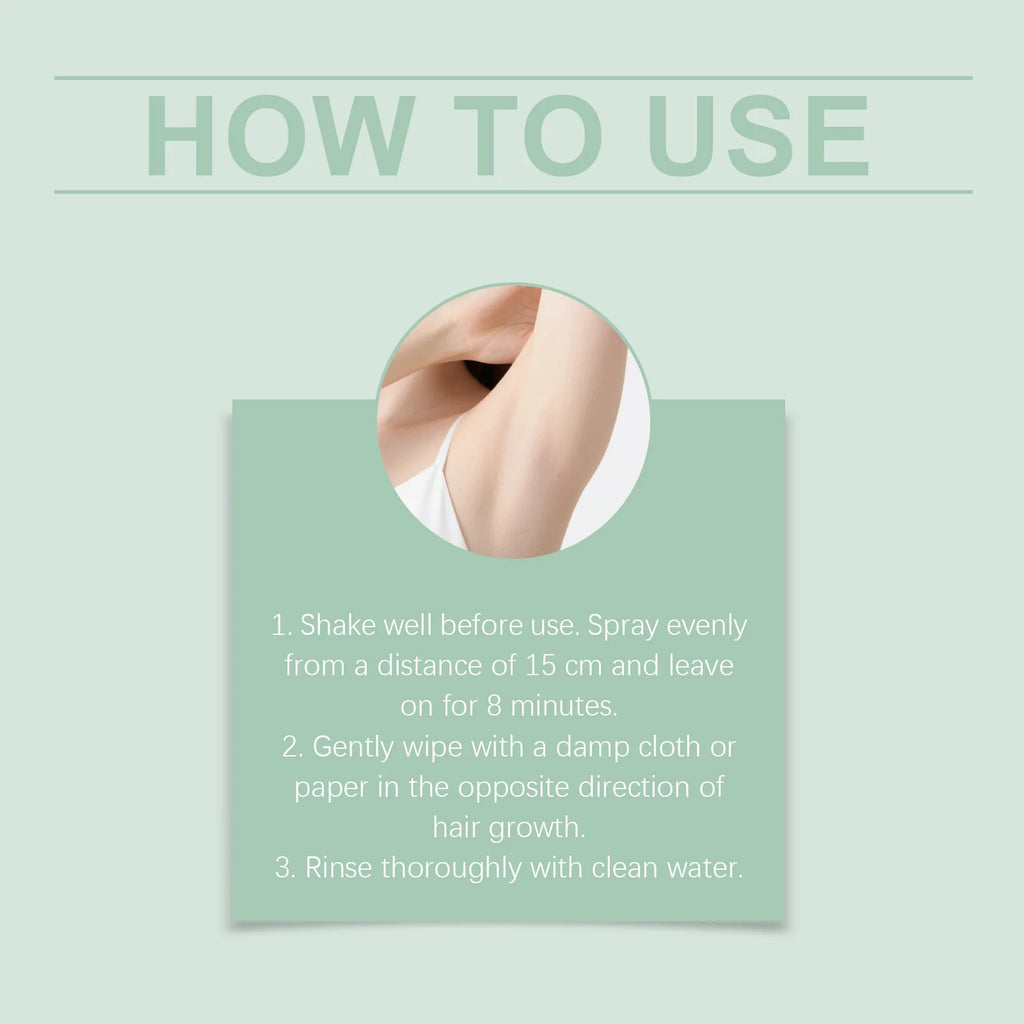 Eelhoe 60ml Aloe Vera Hair Removal Mousse Spray Hair Removal Mousse Qst