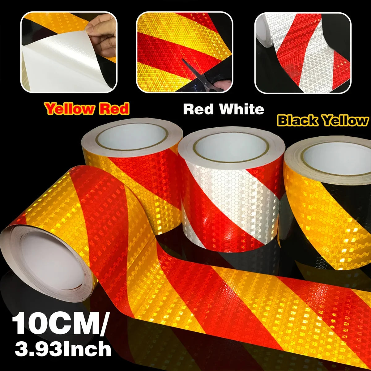 Reflective Twill Lattice Tape | Waterproof Self-Adhesive Safety Tape Reflective Safety Tape Qme