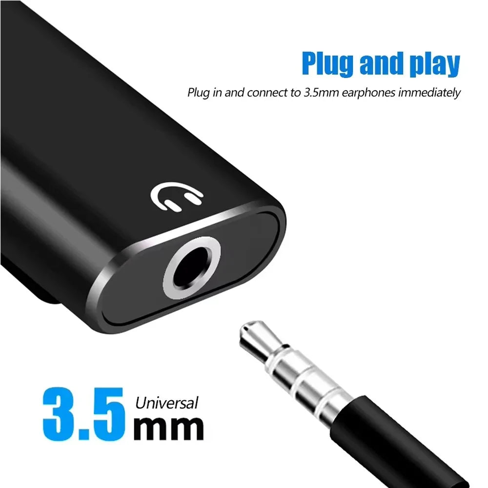 USB-C to 3.5mm Audio Splitter Headphone Adapter Cable Audio Splitter Adapter Qme