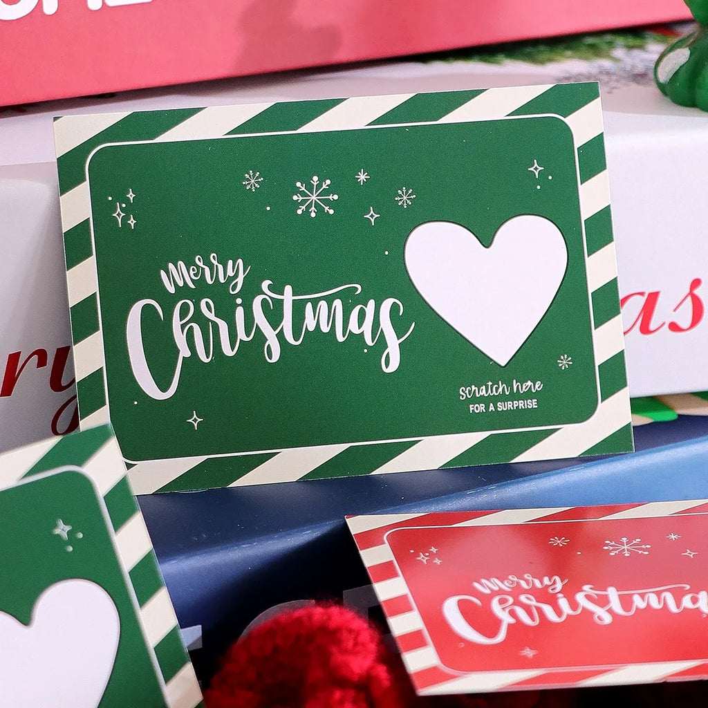Christmas Lucky Scratch-Off Cards – Cute Cartoon Holiday Set Holiday Scratch-Off Cards Qme