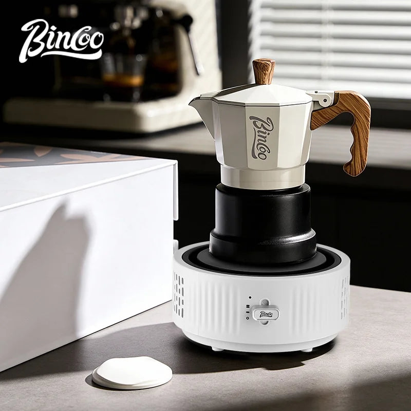 Bincoo 3-Valve Moka Pot Espresso Set with Grinder & Stove Espresso Coffee Set Qst