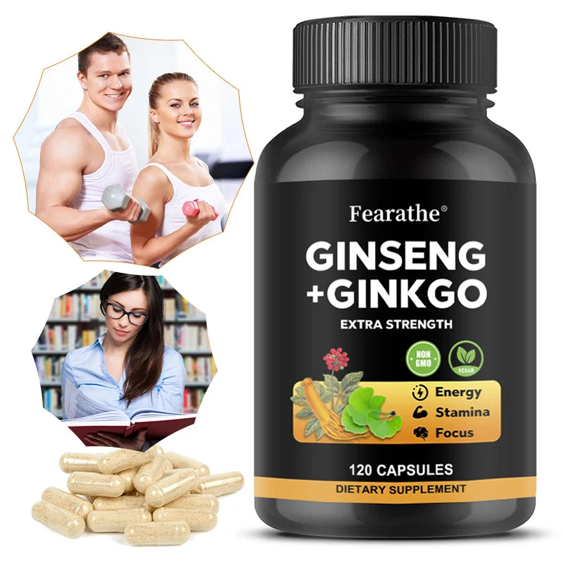 Korean Red Ginseng Extract 1650mg – Energy & Brain Support Herbal Supplement Qst