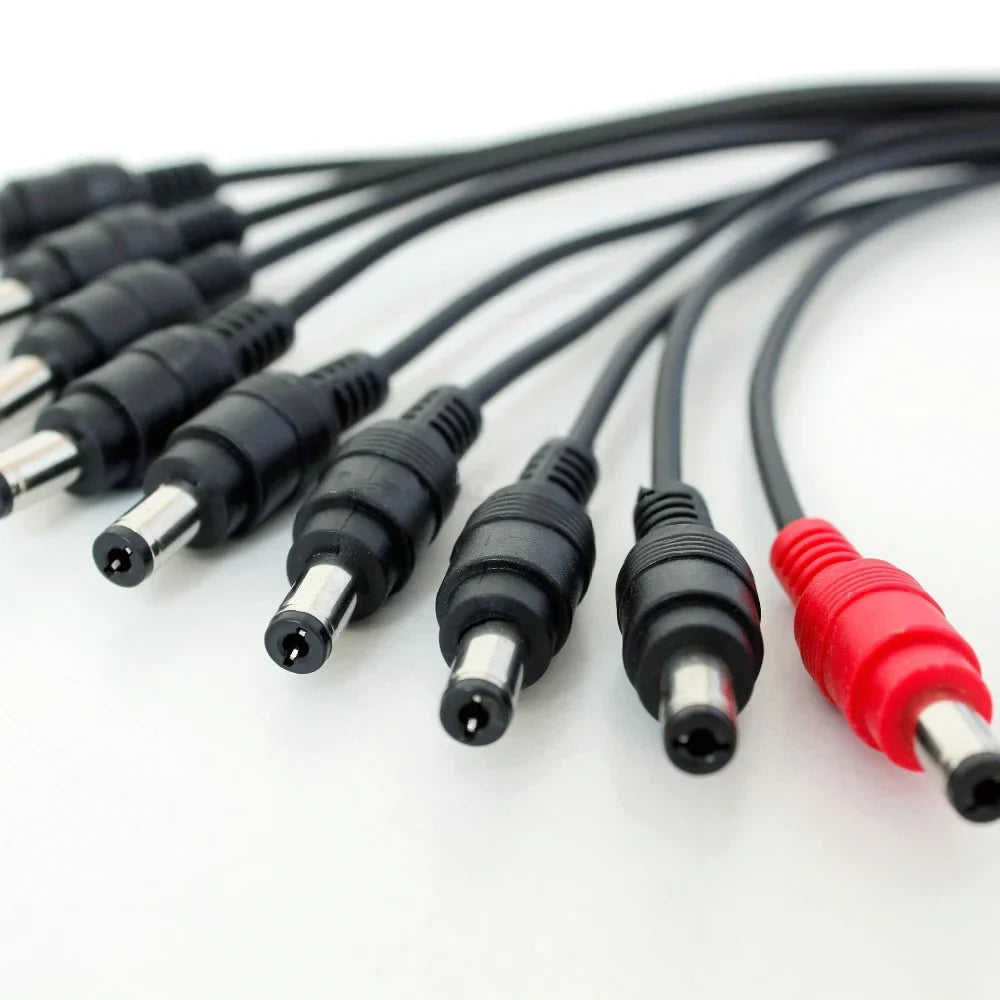 ESCAM 1-to-9 DC Power Splitter Cable for CCTV & DVR Systems DC Power Splitter Cable Qme
