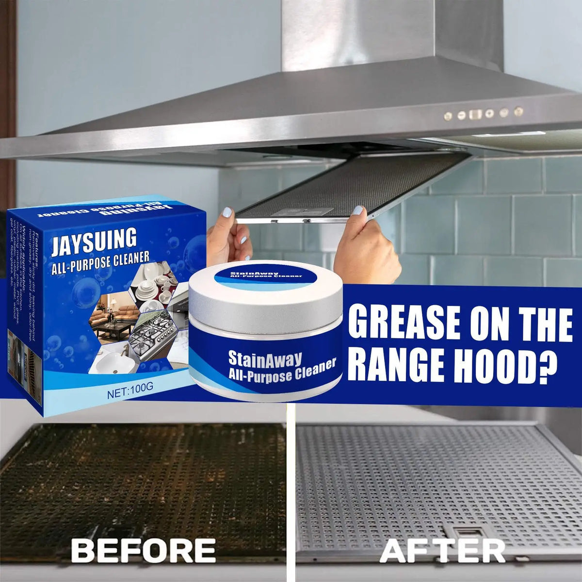 Heavy Duty Kitchen Degreaser & Pot Bottom Polish Cleaner Kitchen Degreaser Cleaner Qme