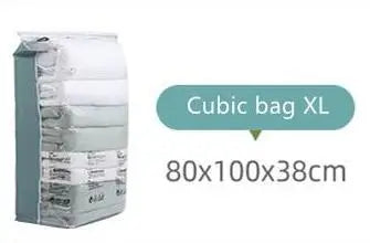 Extra Large No-Pump Vacuum Storage Compression Bags Vacuum Storage Bags Qme cubic Vacuum Bag XL