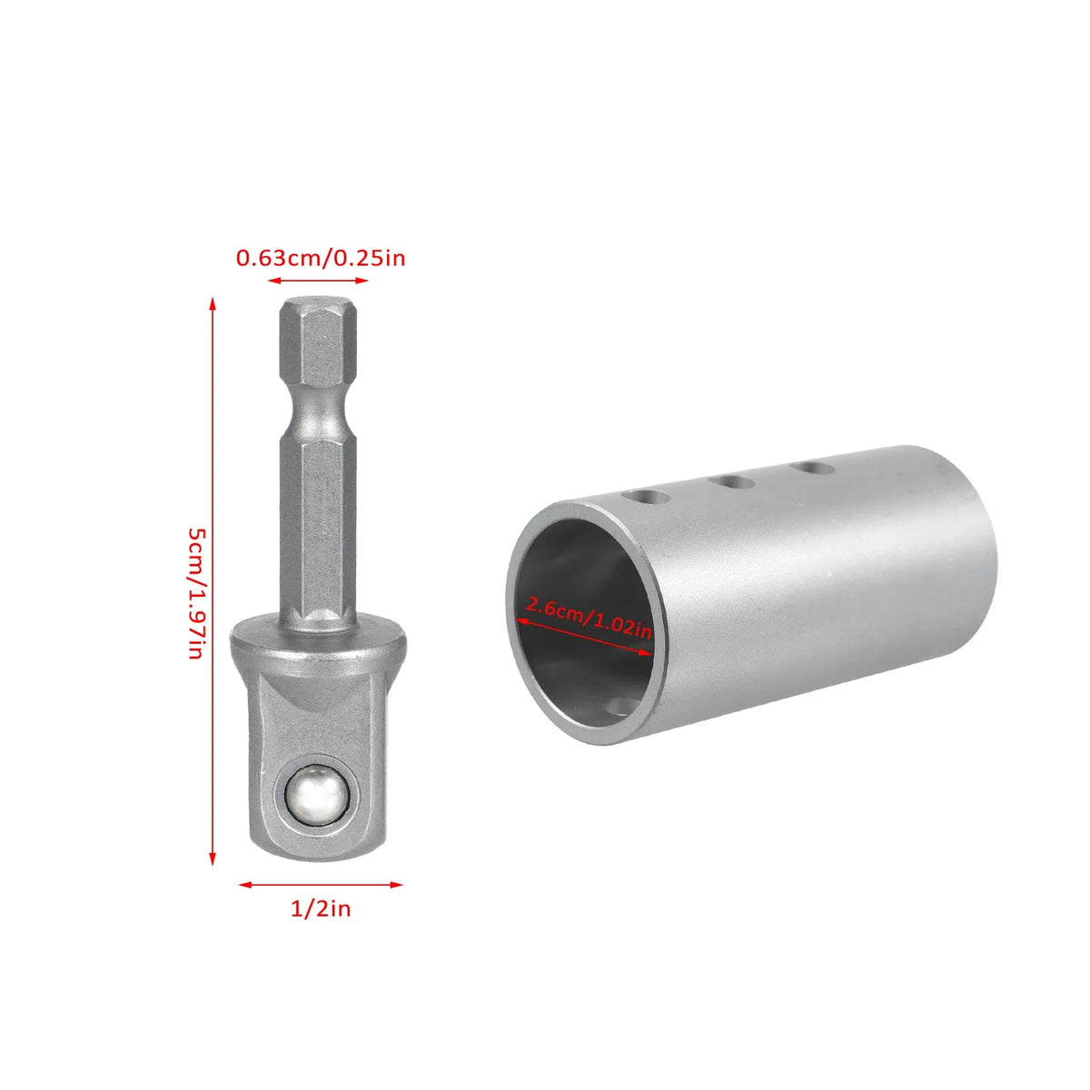 Stainless Steel Trailer Jack Drill Adapter – 1/2" Socket Bit Trailer Jack Adapter Qme