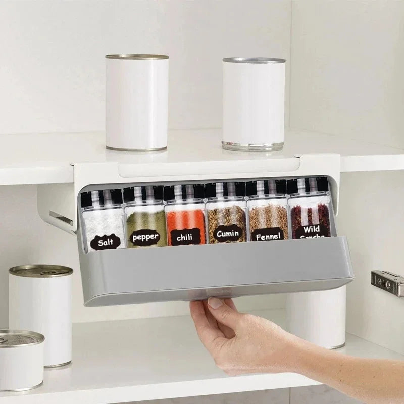 Self-Adhesive Spice Rack & Seasoning Bottle Organizer Spice Rack Organizer Qme