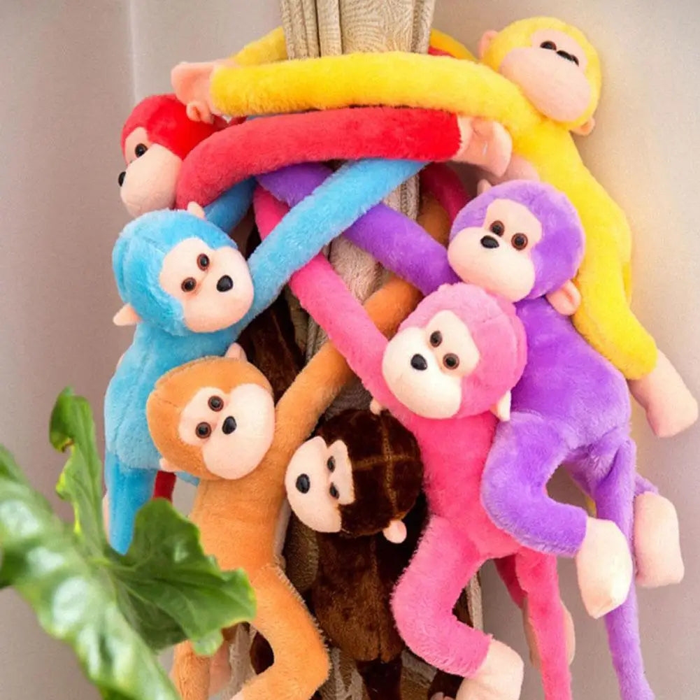 Plush Monkey Stuffed Animal Toy – Cute Long Arms, 9 Colors Stuffed Animal Toy Qme