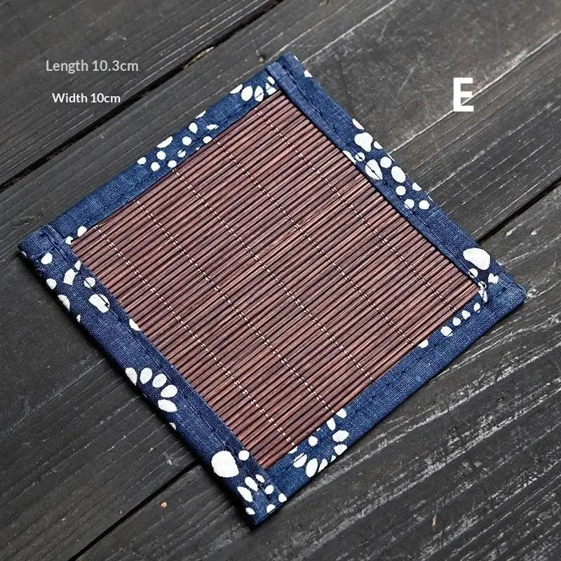 Handmade Bamboo Tea Mat | Kung Fu Tea Ceremony Accessory Bamboo Tea Mat Qme E