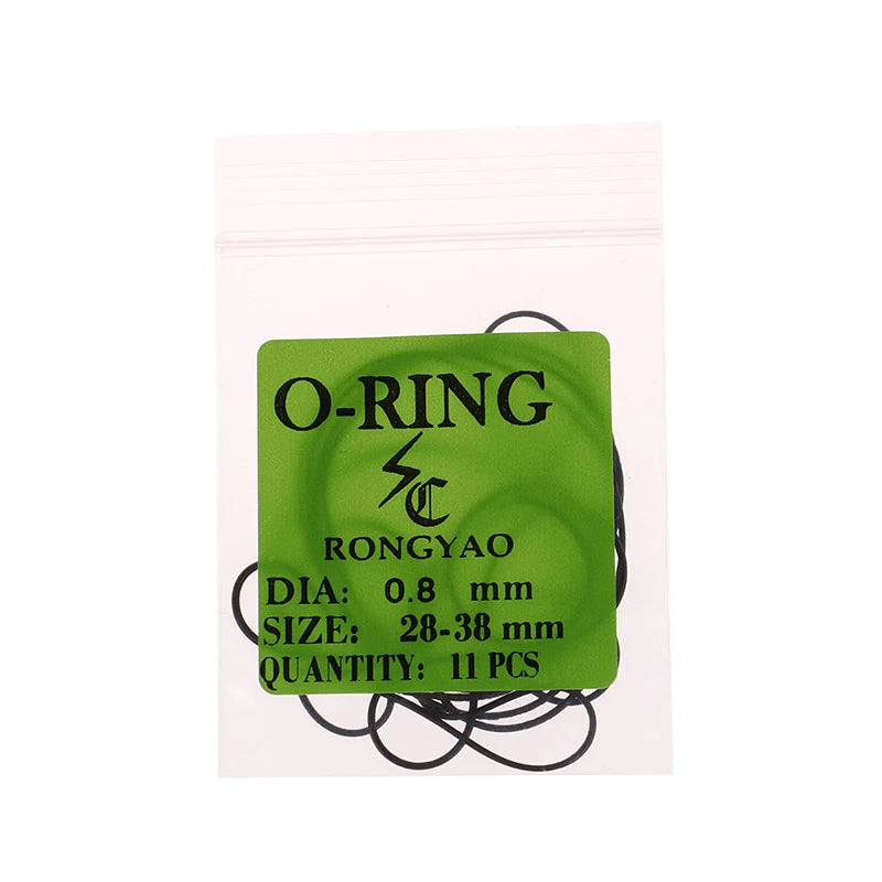Watch O-Ring Rubber Gaskets 0.5–0.8mm Waterproof Back Cover Seal Watch Repair Gasket Qst 0.8mm 28-38mm