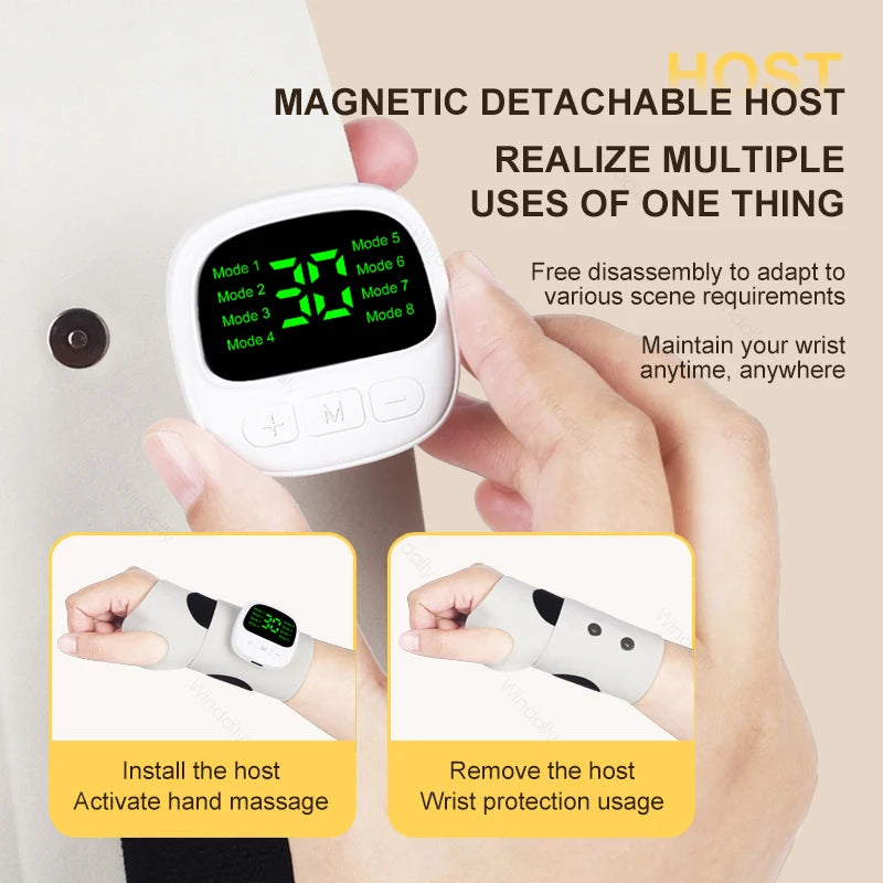 Windaily Electric Wrist Massager – 8 Modes, 30 Levels, Rechargeable Electric Wrist Massager Qst